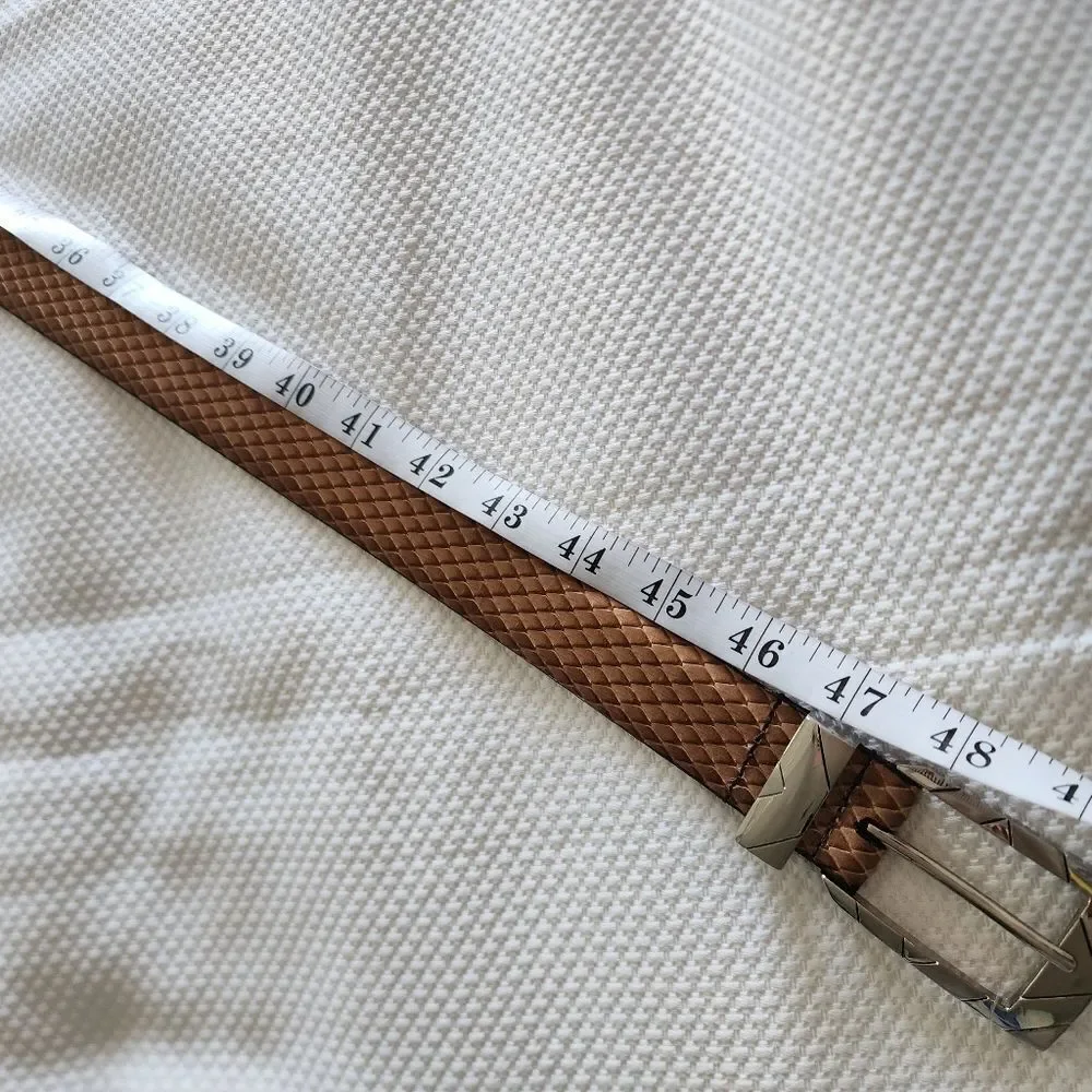 Remo Tulliani Brown Textured Belt with Silver Buckle